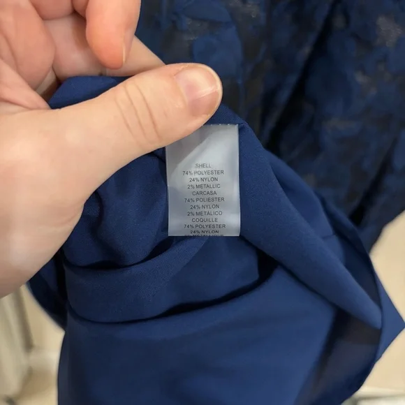 Vince Camuto Blue Floral Textured Minidress - Picture 10 of 15